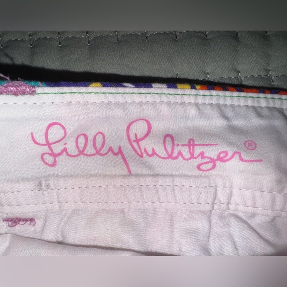 Lilly Pulitzer The Callahan Short Textured Paisley Print Cotton Size 2. EUC - Picture 8 of 11